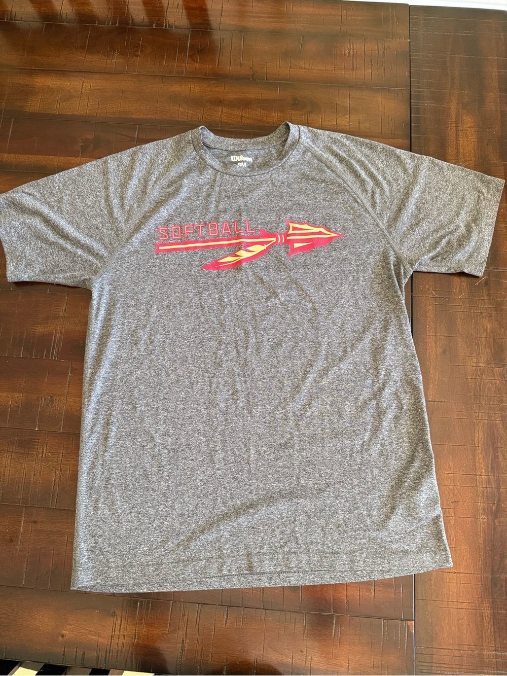 Wilson Gray Short Sleeve FSU Softball Graphic Tee